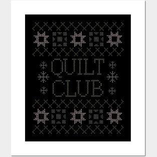 Quilt Club Ugly Christmas Sweater (white) Posters and Art